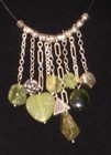 Irish Connemara Marble Sterling Silver Charm Necklace 925 Chain Leather Vtg