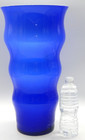 Large Wavy Cobalt Blue Art Glass 17  X 9  Tall Decorative Vase Spectacular