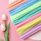 300 Pcs Thick Pipe Cleaners Craft Supplies 7 Assortment Pastel Macaron Color 
