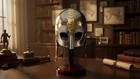 Medieval Viking Battle Ready Chain Mail Armor Mask Helmet W stand Rustic