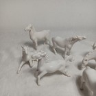 Vintage Delicate White Porcelain Horse Figurines Set Of - Japan Bone China