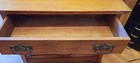 Antique Solid Oak  Wash Stand With Towel Rack