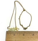 Harley-davidson S  Steel Women   s Feminine Hearts Script Necklace Goldtone 21   