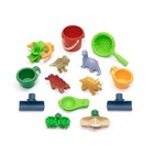 New Dino Showers Gray Plastic Water Table For Toddlers With 13-piece Playset