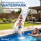 Fibropool Pool Slide - Left Turn  Sprayers - 10 5 Ft X 6 Ft - Fiberglass