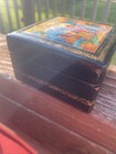 Vintage Russian Palekh Hand Painted Lacquer Trinket Box  3   x3   