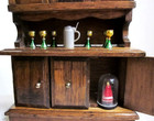Vtg  Dollhouse Furniture Wood Roll Top Desk   Cupboard Concord   Accessories