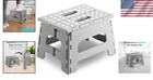 Easy-open Sturdy Folding Step Stool For Adults   Kids - 8 Inch Grey  Safe Design