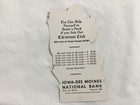 Vintage Santa Advertising Card Iowa - Des Moines National Bank Christmas Club