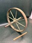 Antique Primative Wheelbarrow Wheel 8 Spokes Cast Iron 18    Dia   2    Wide