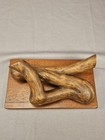 Vtg Carved Wood Branch On Wood Display Block 11x5x6 