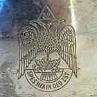 Reed   Barton Silver Soldered Masonic 32   Scottish Rite Sugar Bowl Lid