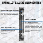 4pcs 4 Flute 1 2  X 5 8  X 3  Solid Carbide End Mill - Double End Altin Coated