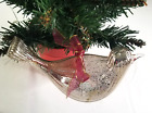 Blown Glass Mercury Bird Ornament 7  