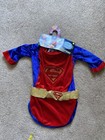 Superman Halloween Dog Costume L Velvet Bling Shirt Belt Cape Rubies Pet Shop