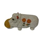Vintage New Trends Paper Mache Hippo Bank Whimsical Hippopotamus Decor