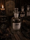 Vintage Wheaton Glass Apothecary Bottles 5 Ct W  Ground Glass Stoppers Gothic