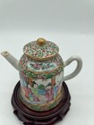 Antique Chinese Famille Rose Porcelain Teapot With Figural Scene