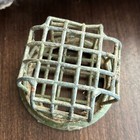 Vintage Vogue Metal Flower Frog Dome Cage Floral Arranger Rustic Patina Wire