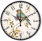 12  Retro Vintage Clock Bird French Country Tuscan Style Non-ticking Silent W   