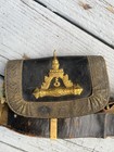 1900s  British Siam Thailand Pre Wwi Asia Cartridge Belt Box Pouch Badge Pin