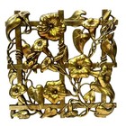 Syroco Carved Wooden Floral Gold Hollywood Regency Mcm Retro Style Wall Art-3