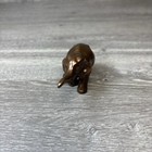 Vintage Brass Copper Elephant Figurine Statue Small Collectible 3 5    Mcm Decor