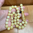 Handmade White Amber Misbaha Tasbih Islamic Prayer Beads 12mm 42 6g