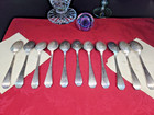 Set Of 11 Vintage 1847 Rogers Bros Heraldic Silverplate Teaspoons     1916