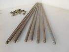 Antique Brass Stair Rods   Clips Vintage Victorian 27 l X8