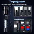 350000000lumen Led Flashlight Tactical Rechargeable Super Bright Work Light Zoom