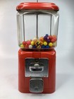 Vintage 50   s - 60   s Oak Acorn Gumball Candy Machine 5 Cents W key Free Ship  f6 