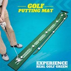 Putting Green Indoor - Golf Putting Mat With Realistic Green Speed dual Hazar   