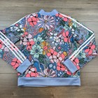 Adidas Floral Tricot Full Zip Activewear Track Jacket Girl   s Youth Xl  16  Retro