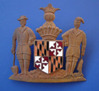 Vintage Seal Of Maryland State Crest Coat Of Arms American Metal Logo Baltimore
