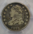 1821 Capped Dime  Pcgs F  12
