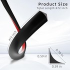 Kneelisa Flexible Quarter Round Molding Trim Peel And Stick 472inch Black