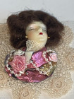Vintage Artist Signed Hand-made Madeline Elegant Lady Face Head Brooch Pin