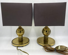 Vintage Pair Of Brass Lamps Mid-1900 s Probably Italian