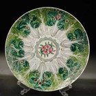 Chinese Qing Qianlong Famille Rose Porcelain Cabbage Peach Pattern Plate 10 23 