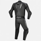 Men Motorcycle 1 Piece V2 Ignition Leather Suit Black With White Ce Level Aa