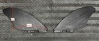 M21 Surf Fcs2 Twin Keel Fins 4 5  X 6 25    Fiberglass 2pc Fin Set   Black