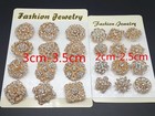 Lot 24 Pc Mixed Alloy Golden Rhinestone Crystal Brooch Diy Wedding Bouquet