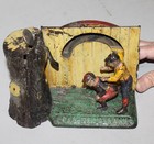 Antique Cast Iron Leap Frog Mechanical Coin Bank
