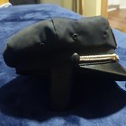 Harley-davidson Black Captain greek Fisherman Hat W  Gold Logo  Rope Trim