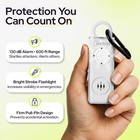 Personal Alarm Self Defense 130db Siren Keychain Usb-c White
