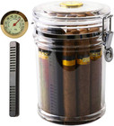 Acrylic Cigar Humidor Jar With Hygrometer Humidifier
