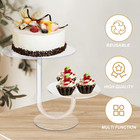 2 Tier Clear Cake Stand Acrylic Cupcake Display Holder Dessert Pastry Tower For