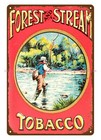 Forest And Stream Tobacco Metal Tin Sign I Home Decor