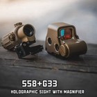 558 g33 Magnifier Qd Side Exps3-2 Holographic Red Green Dot Sight Reflex Replica